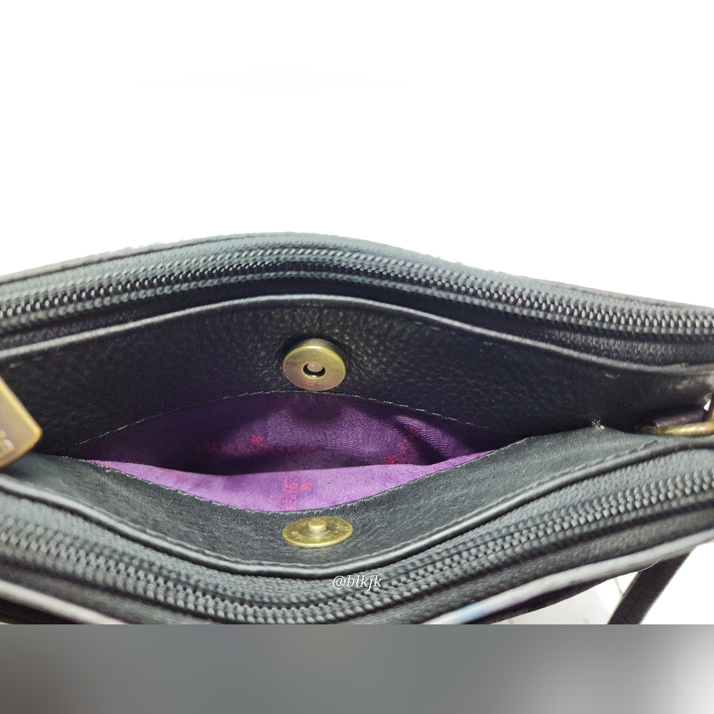 Anuschka Hand Painted Leather Crossbody Bag NWT - Picture 10 of 13